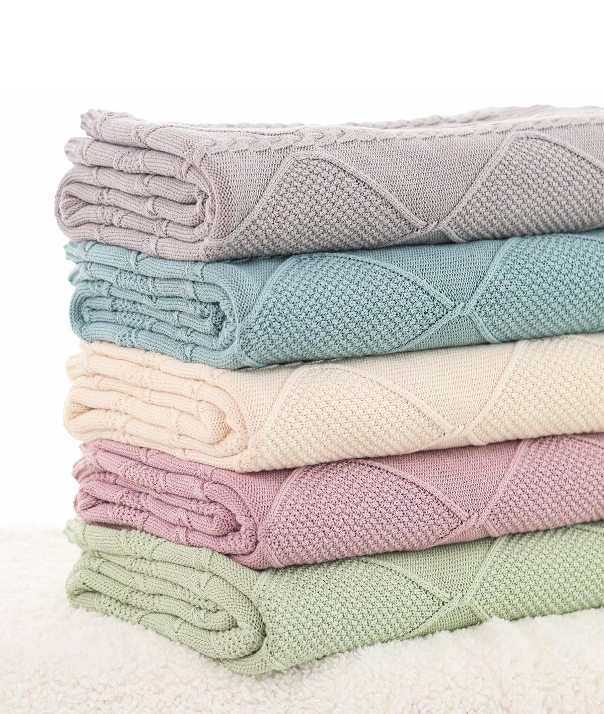 Cotton knitted Throws