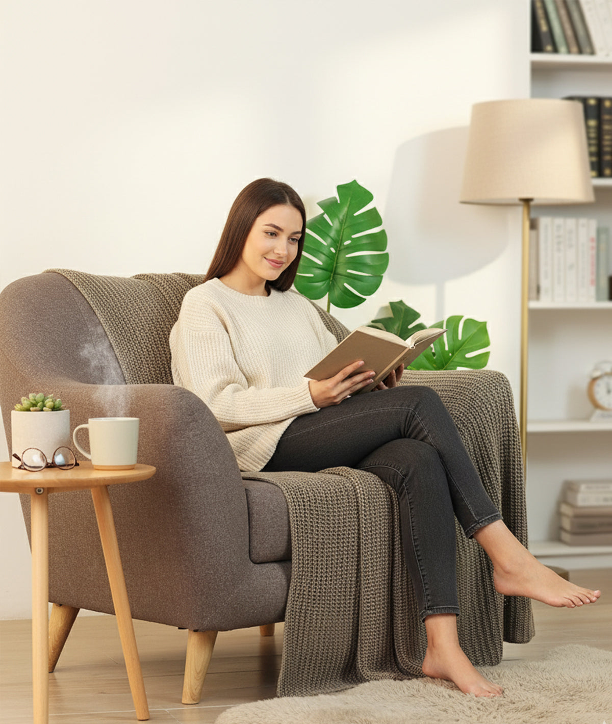 Henry Mouse Cotton Knitted Throw /Blanket  For Round The Year Use (125x150cm)