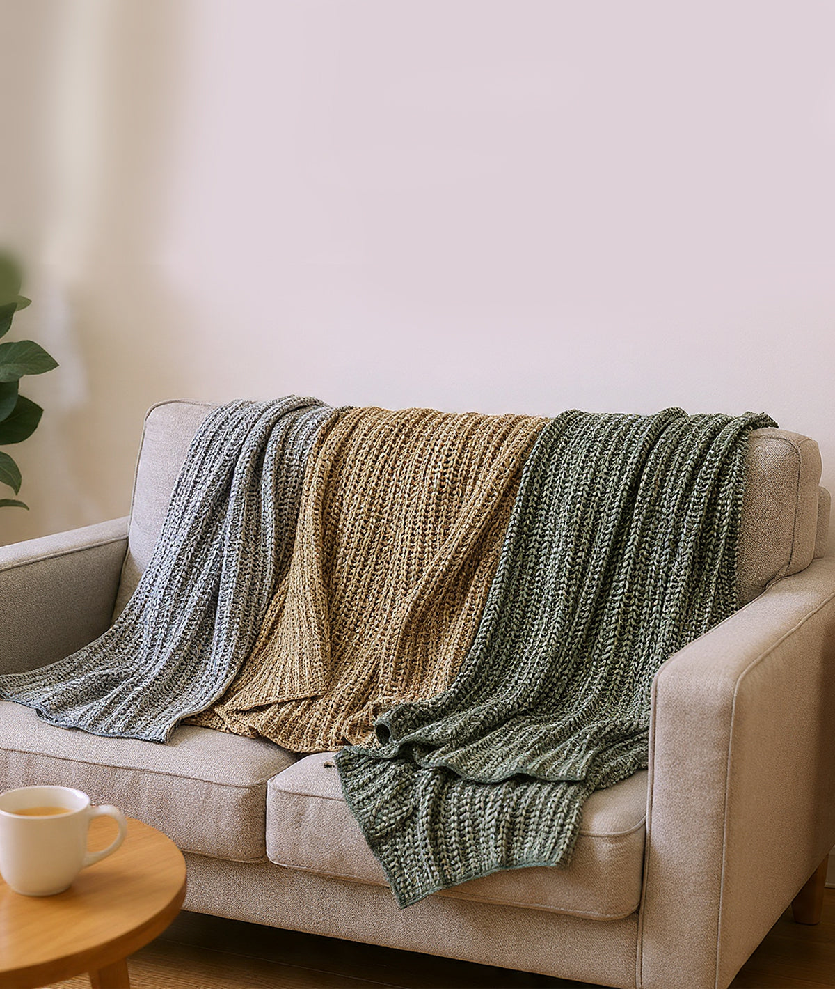 Henry Mouse Cotton Knitted Throw /Blanket  For Round The Year Use (125x150cm)