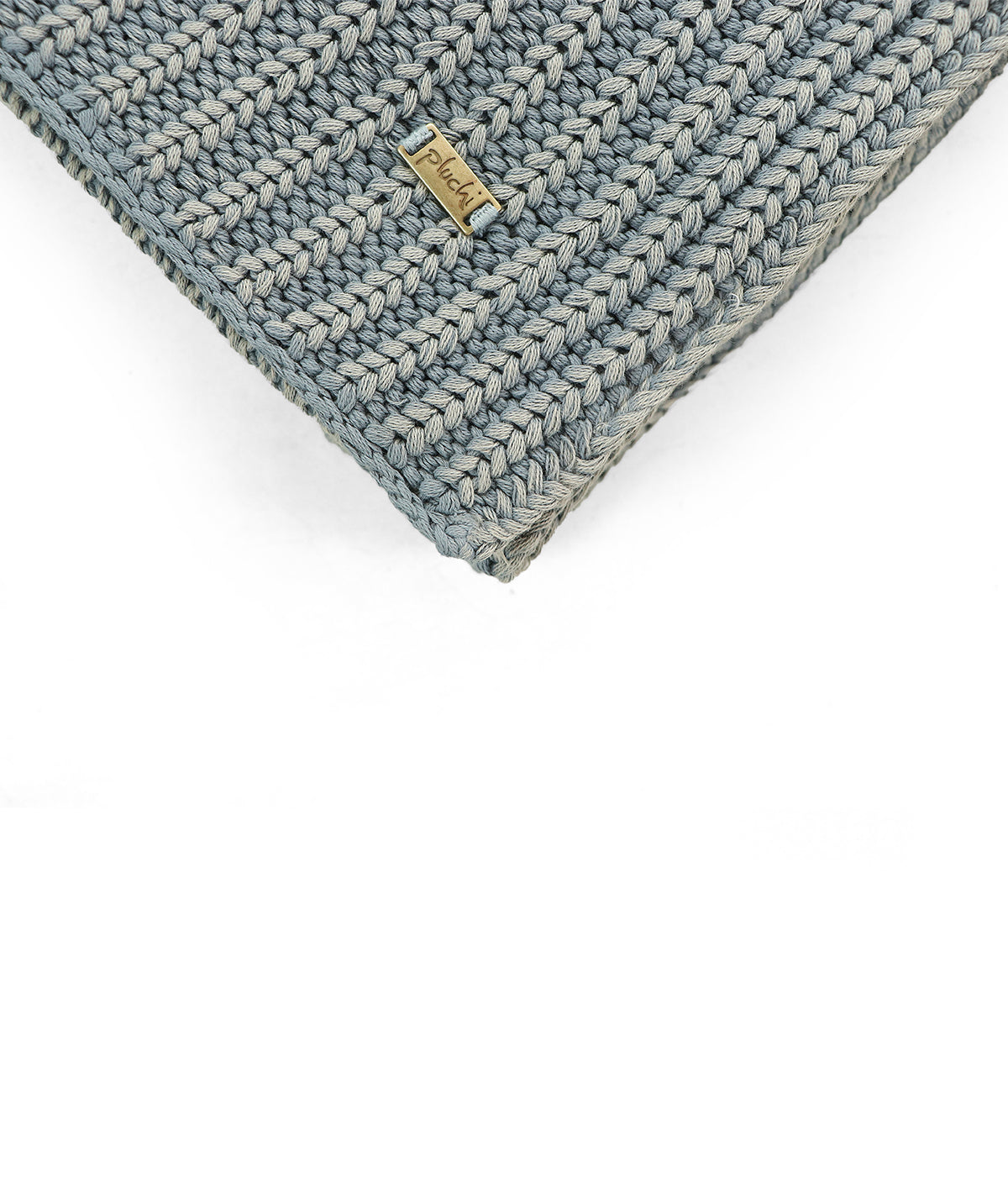 Henry Blue Grey Cotton Knitted Throw /Blanket  For Round The Year Use (125x150cm)