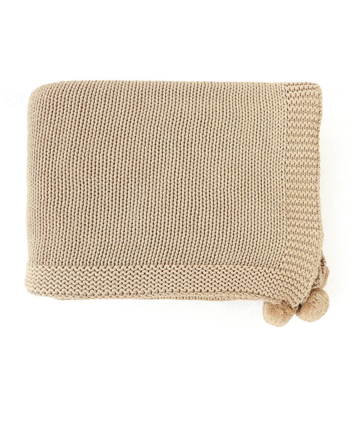 Jersey Chunky Cuban Sand Cotton Knitted Throw /Blanket  For Round The Year Use (125x150cm)