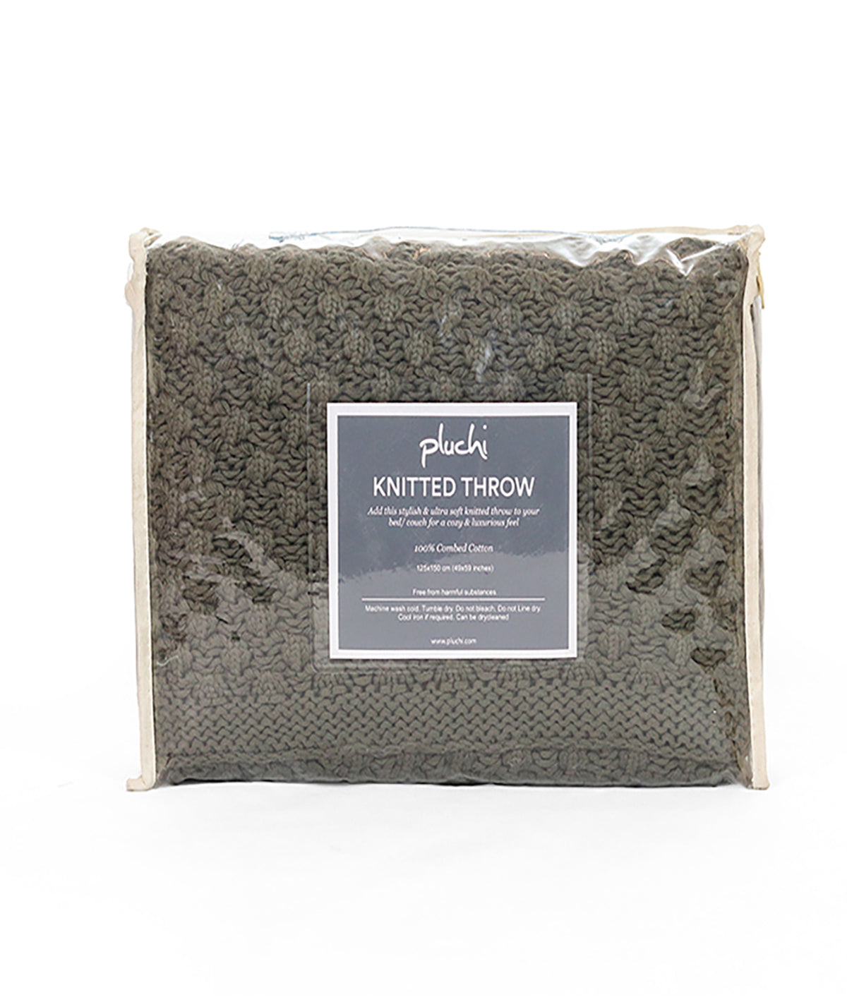 Popcorn TITANIC GRAY Color 100% Cotton Knitted All Season AC Throw Bla ...