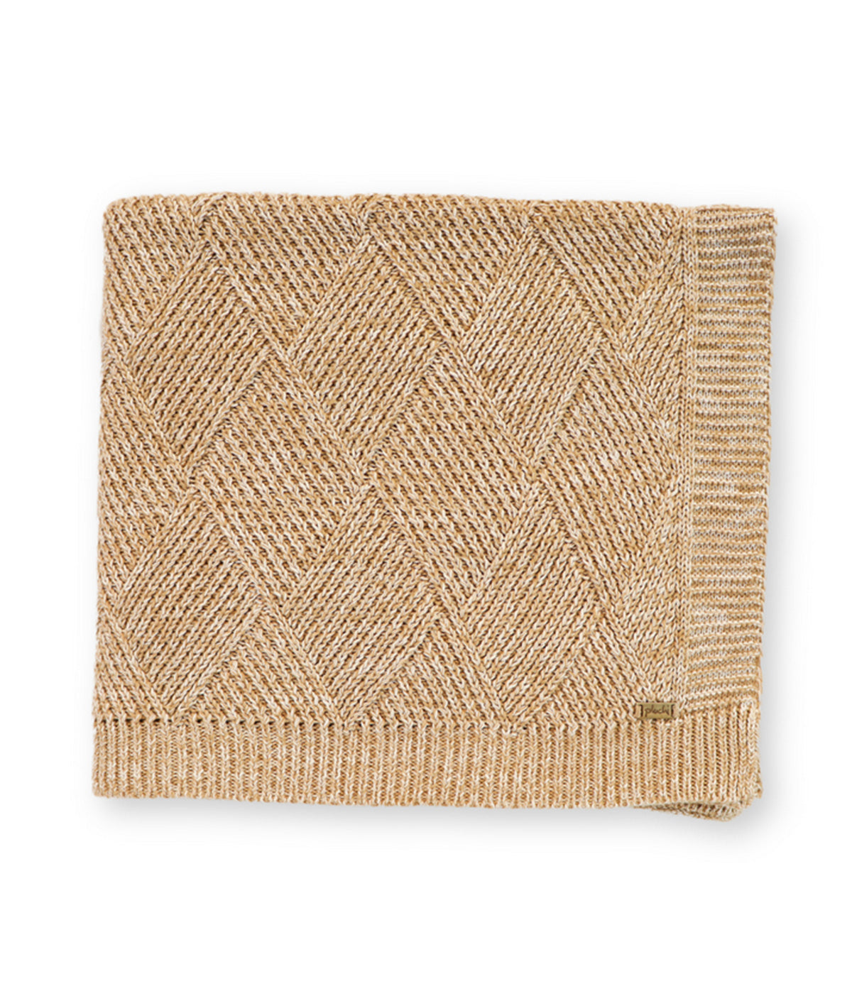 Tagus Khaki Cotton Knitted Throw /Blanket  For Round The Year Use (125x150cm)