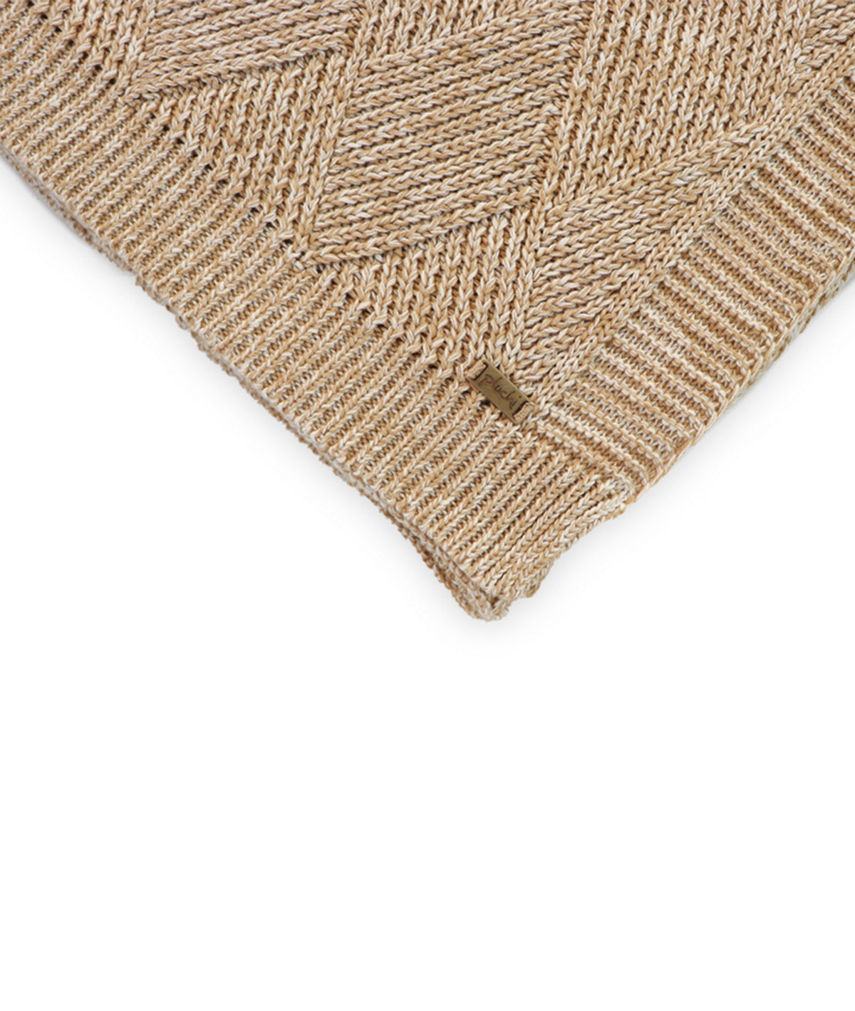 Tagus Khaki Cotton Knitted Throw /Blanket  For Round The Year Use (125x150cm)