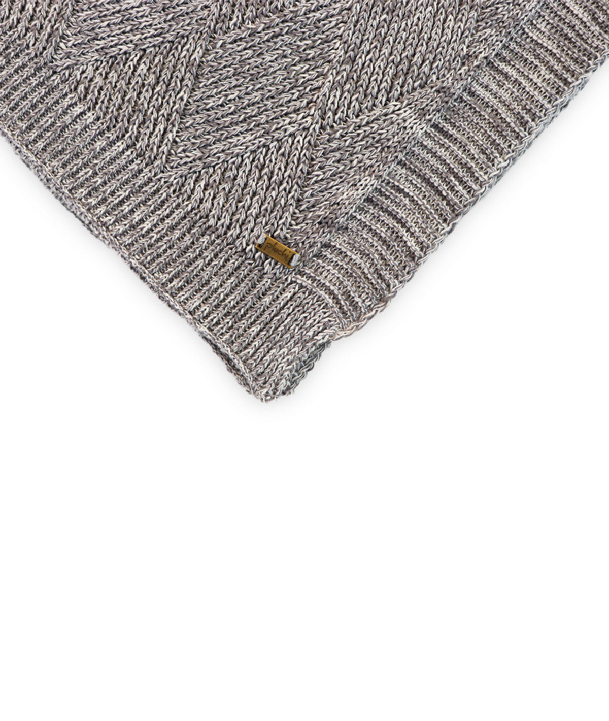 Tagus Grey Cotton Knitted Throw /Blanket  For Round The Year Use (125x150cm)