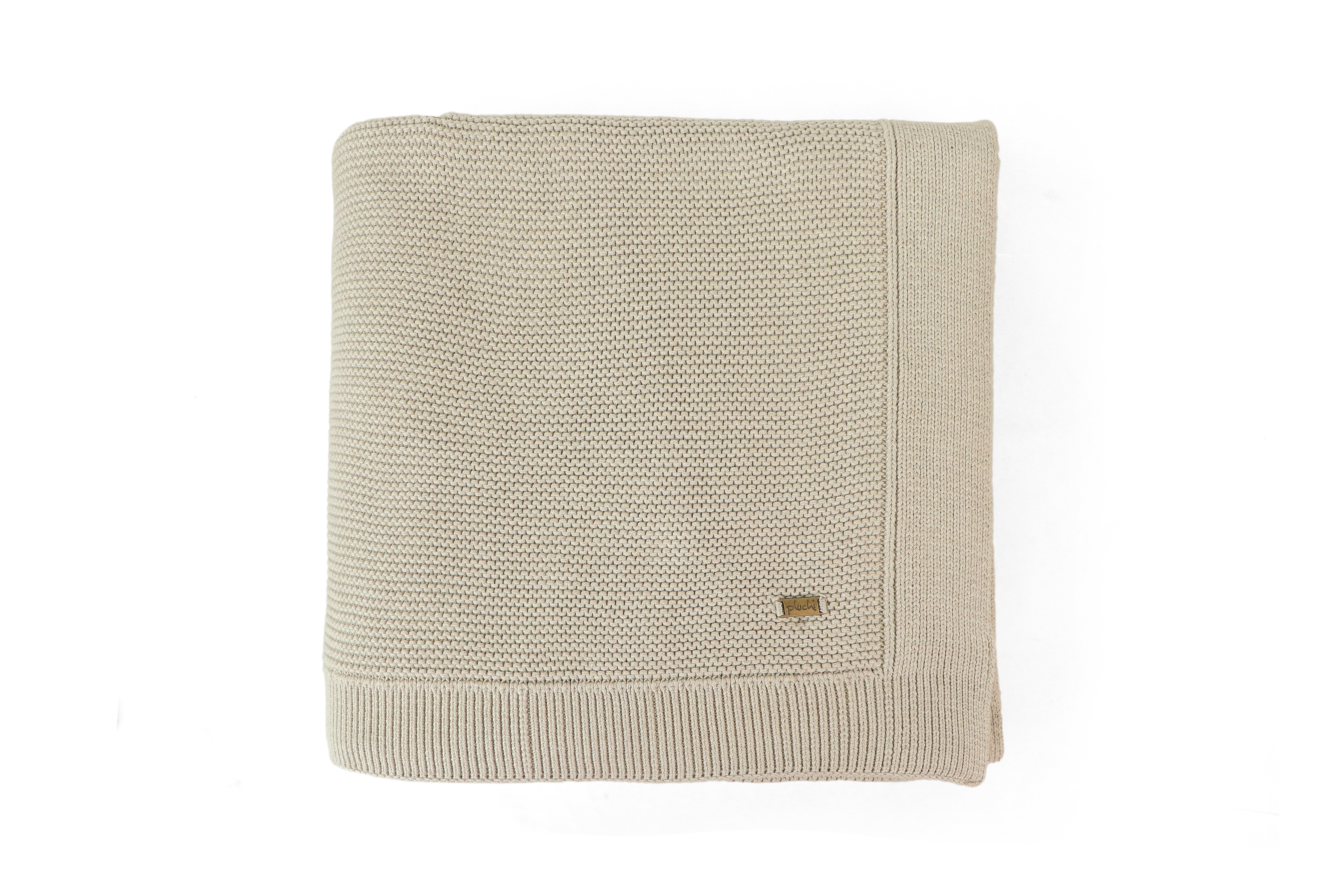 Transfer Knit Cotton Knitted All Season AC Throw Blanket (Pale Whisper)