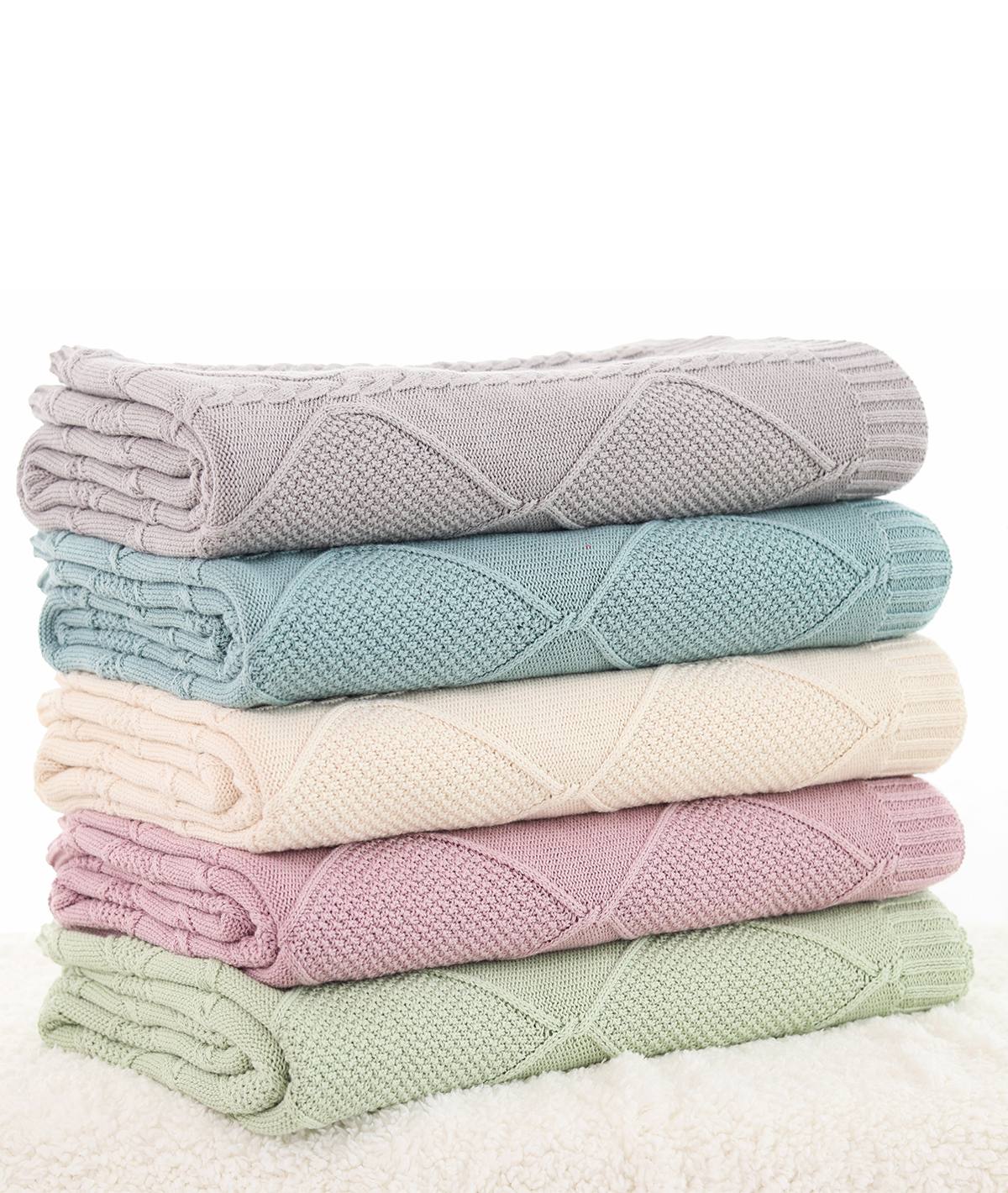 Cotton knitted Throws