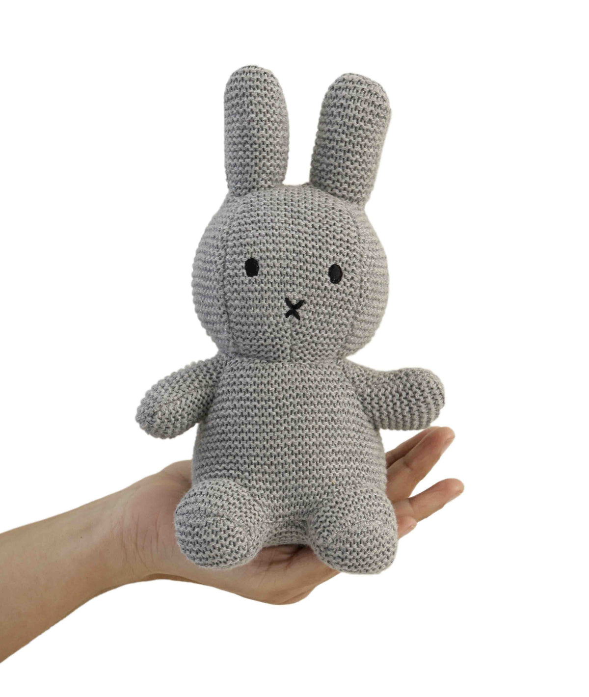 Bobby Bunny Grey 100% Cotton Knitted Stuffed Soft Toy for Babies / Kids