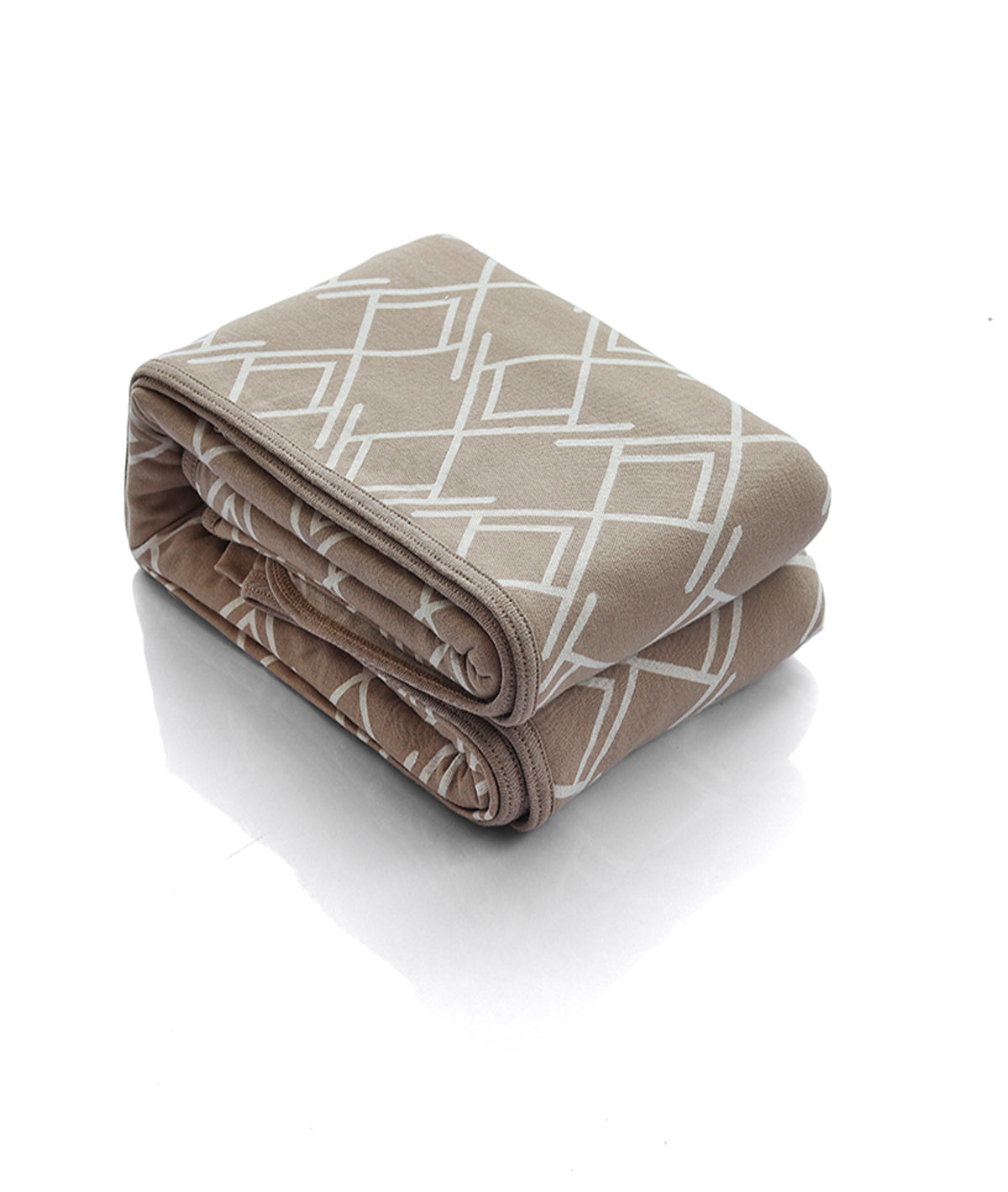 Gianna Cotton Knitted Double Bed AC Blanket / Dohar For Round The Year Use (Stone & Natural)