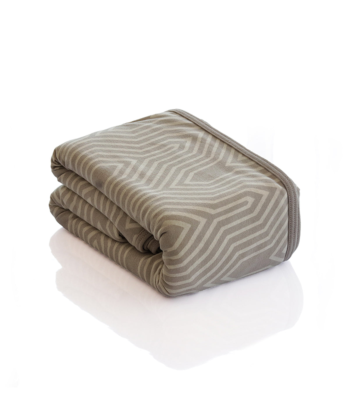 Graham Cotton Knitted Double Bed AC Blanket / Dohar For Round The Year Use (Pale Wisheper & Natural)