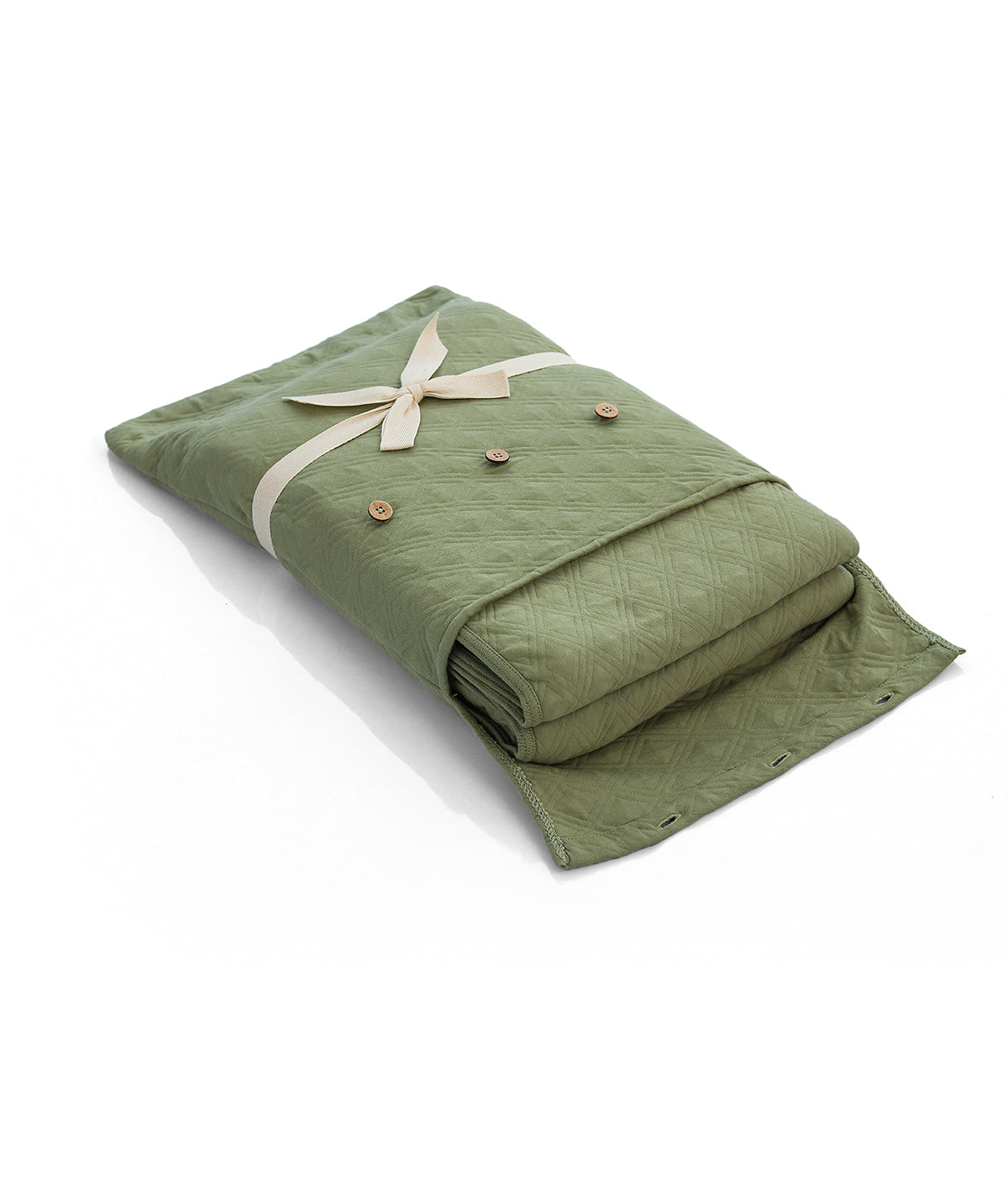 Botanic Cotton Knitted Double Bed Dohar / Quilt  (Scenic Green)
