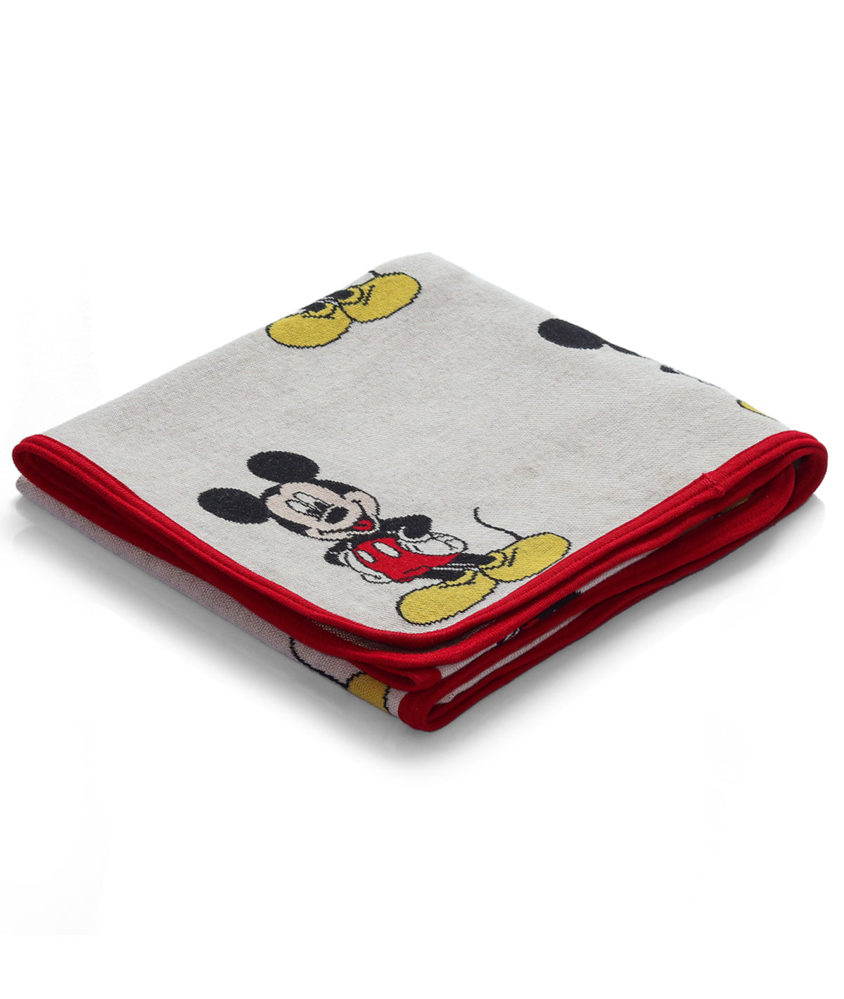 I Love Mickey Mouse - Disney Cotton Knitted AC Blanket For Baby / Infant / New Born For Use In All Seasons (0-18 Months)