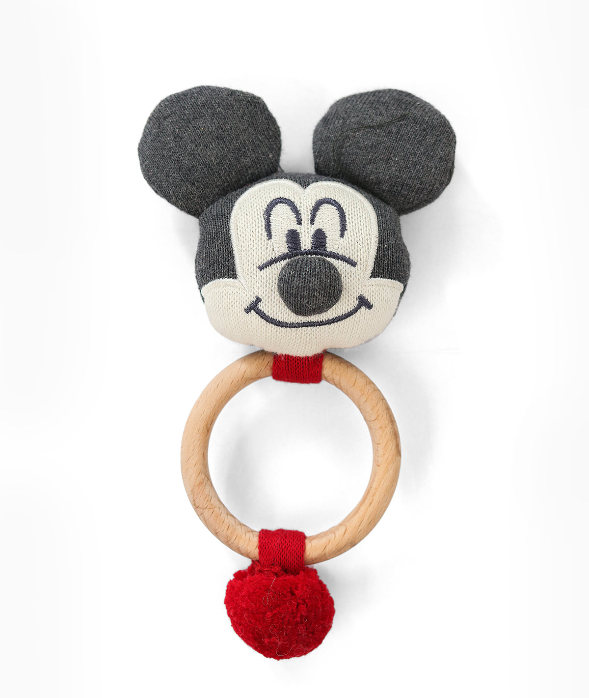 Happy Mickey Gift Bundle Set of 3 Baby Blanket , Cuddle Cloth & Rattle For Newborn Baby in Ivory color