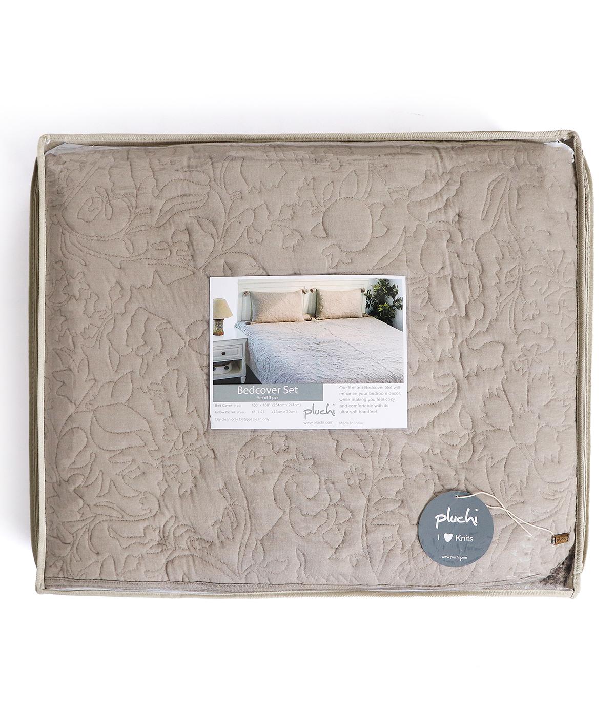 King Size Bed Cover with 2 Pillow Cover Set