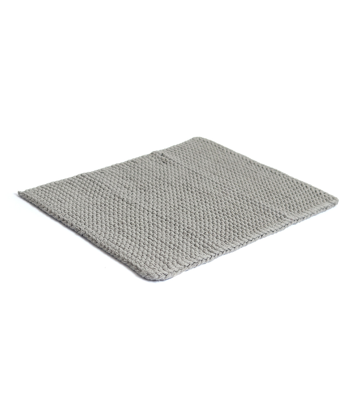 Placemat Cotton Knitted Light Grey Color 12 x 18 Inches Table Placemat (Multi Purpose)  Set of 2 pcs
