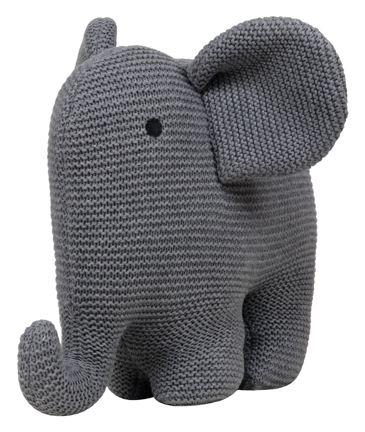 Elephant - Grey 100% Cotton Knitted Stuffed Soft Toy for Babies / Kids