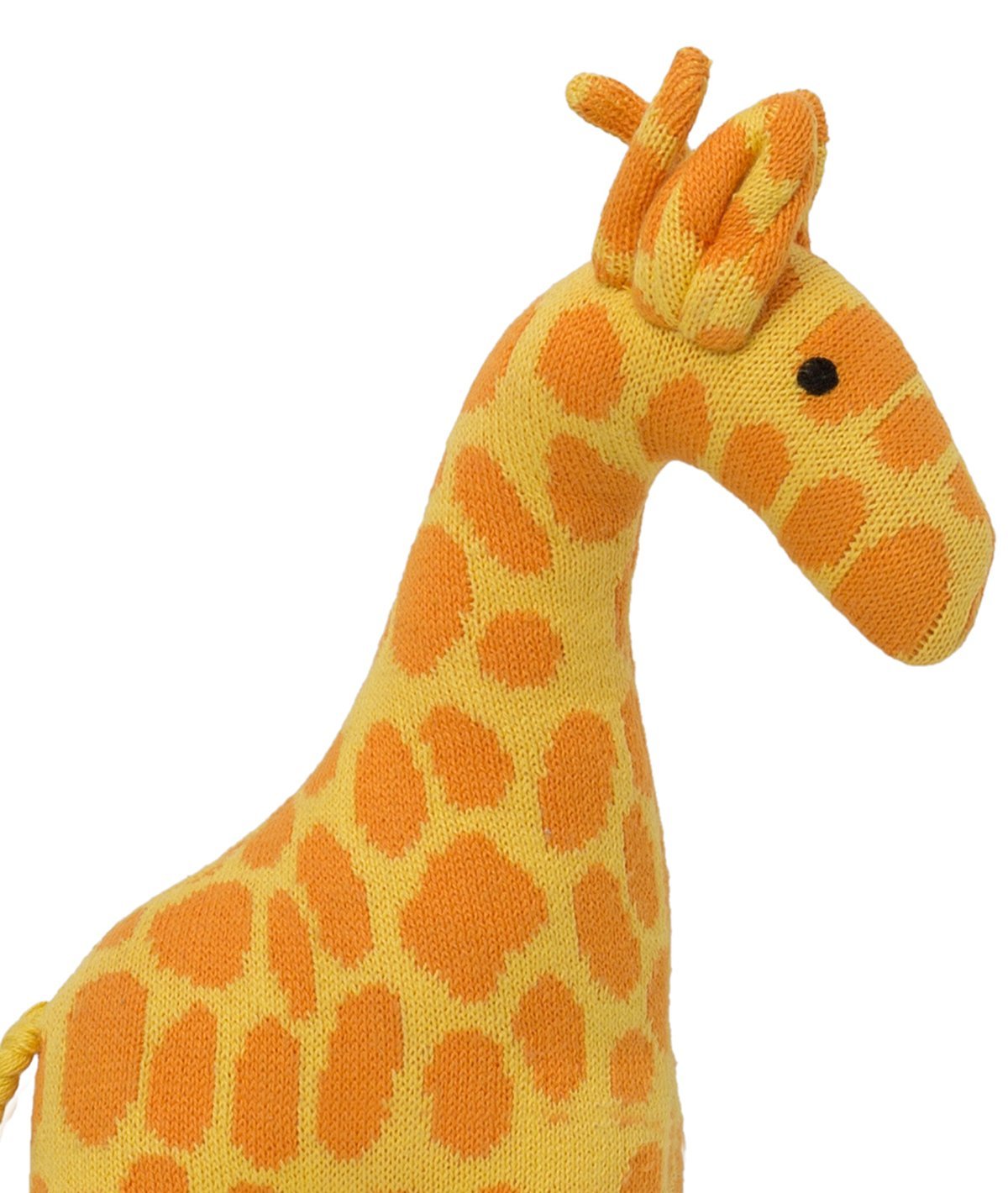 Giraffe - Yellow & Orange 100% Cotton Knitted Stuffed Soft Toy for Babies / Kids