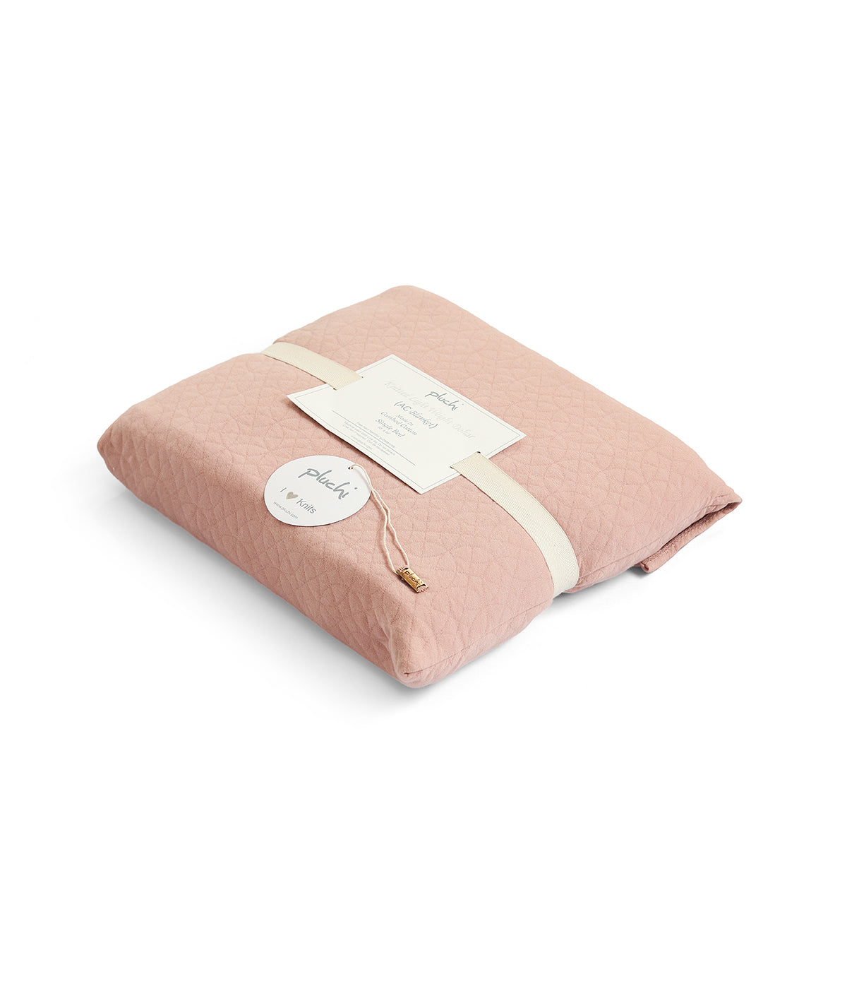 Cloud Jersey Cotton Knitted Single Bed Dohar / Quilt (Pale Pink)