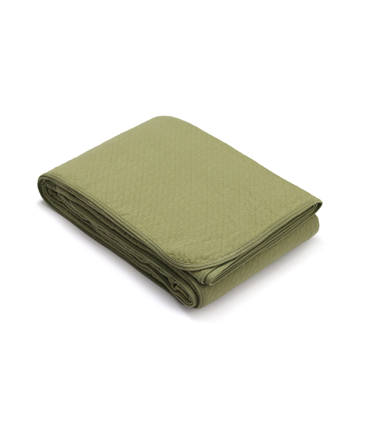 Cloud Jersey Scenic Green Cotton Knitted Light weight Quilted Blanket