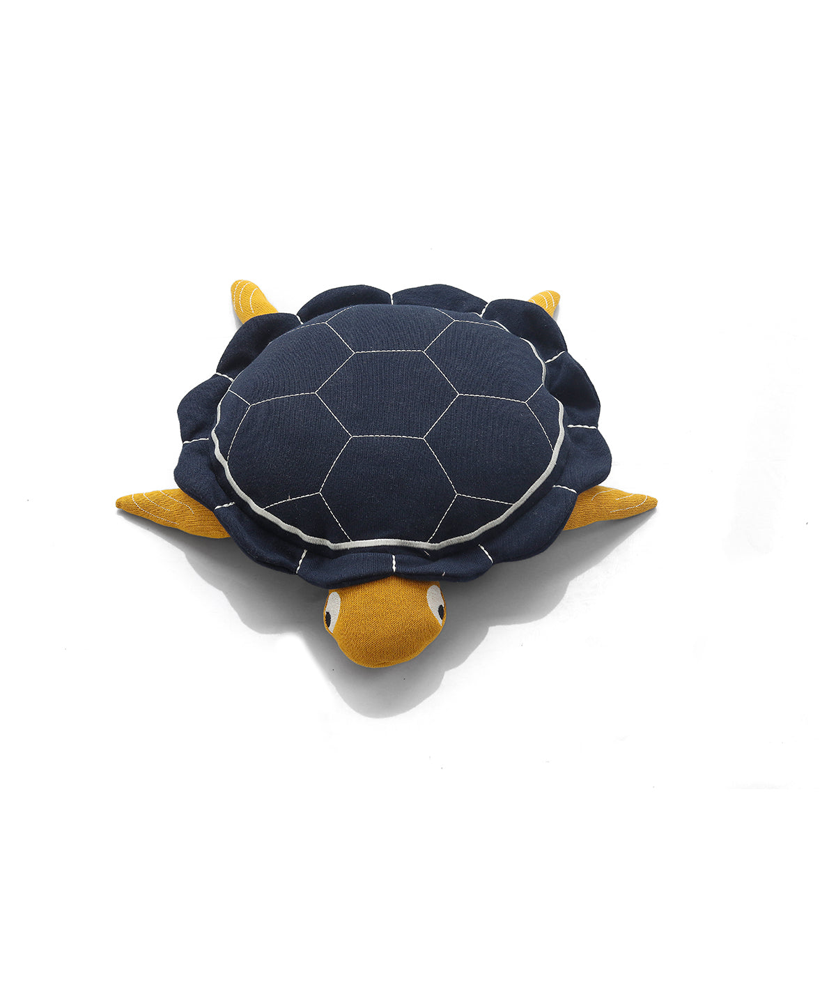 Mack The Tortoise - Cotton Knitted Stuffed Pillow for Babies (Navy Blue)