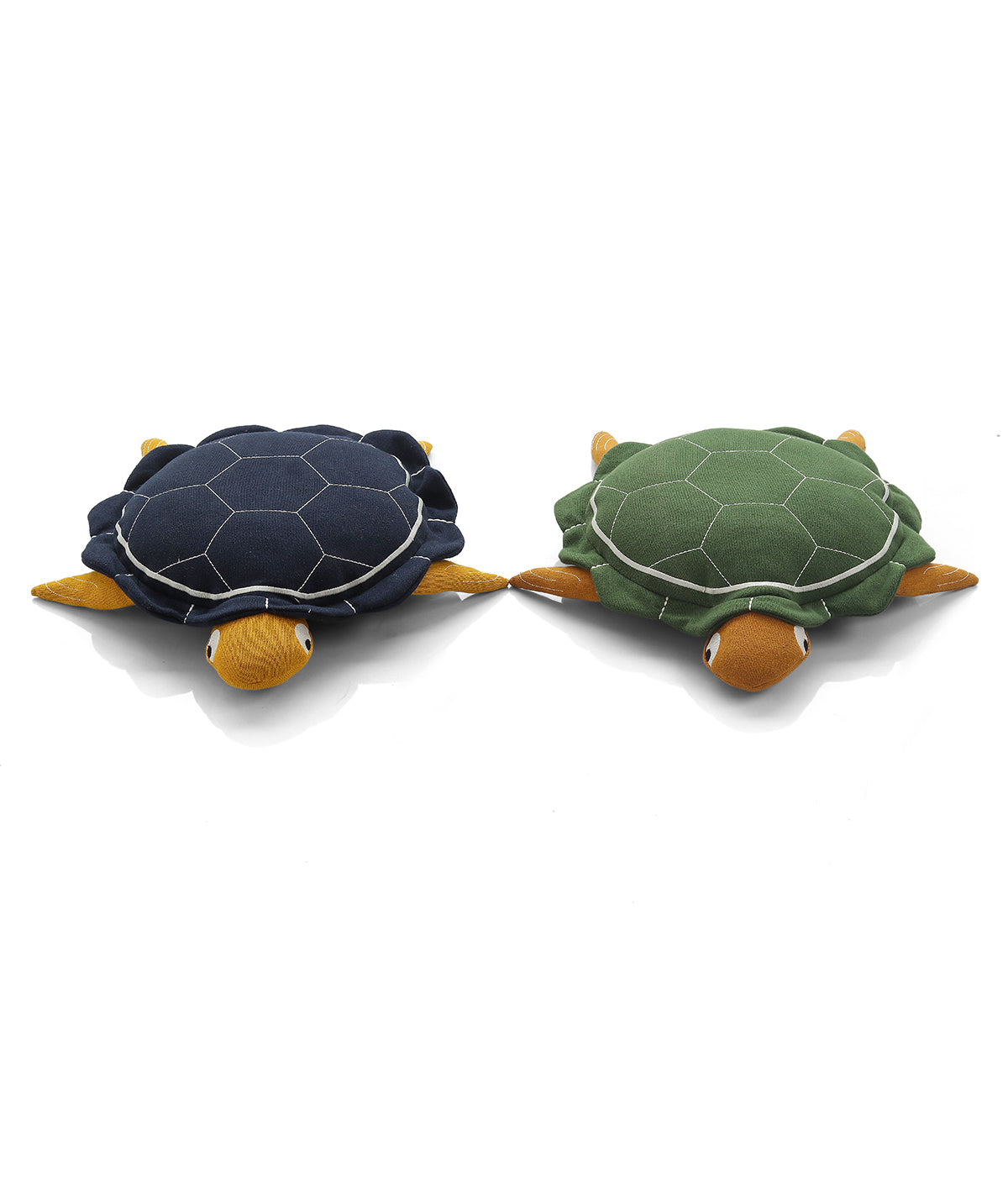 Mack The Tortoise - Cotton Knitted Stuffed Pillow for Babies (Navy Blue)